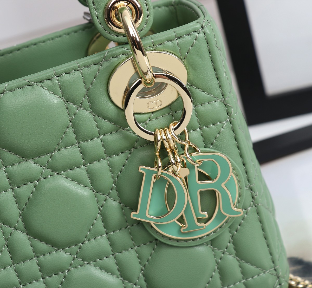 Mini Lady Dior Bag Green Cannage Lambskin